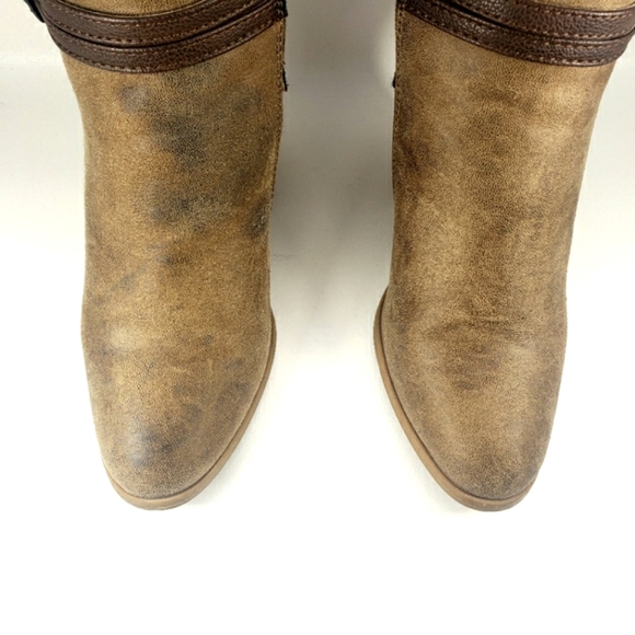 Shoe Dazzle Shanna Brown Faux Leather, Western Inspired Bootie. Women's Size 8M - Picture 4 of 12